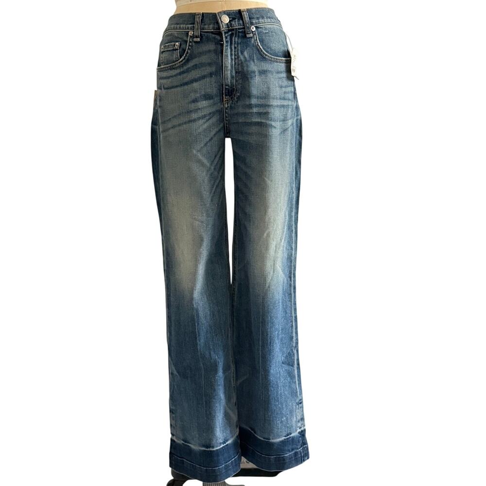 Rag & Bone JEAN Women’s Newquay Released Hem Wide Leg Jeans Size 25 NWT USA